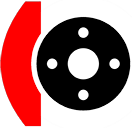 Brakes and suspension services icon—pads, rotors, shocks, alignments at LRS Auto Service