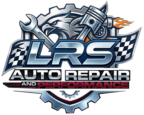 LRS Auto Repair and Performance full logo beside Welcome to LRS on the home page